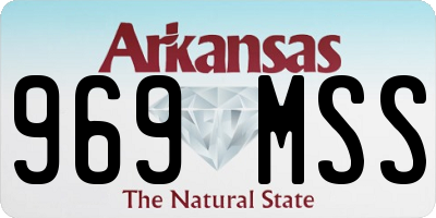 AR license plate 969MSS