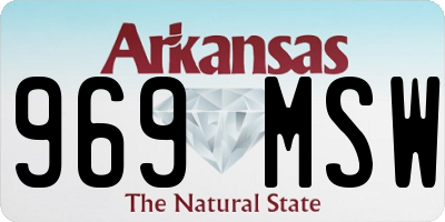 AR license plate 969MSW
