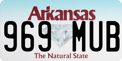 AR license plate 969MUB