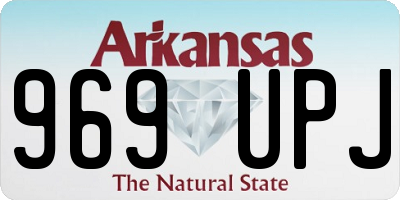 AR license plate 969UPJ