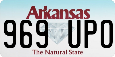 AR license plate 969UPO
