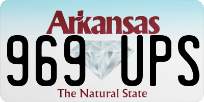 AR license plate 969UPS