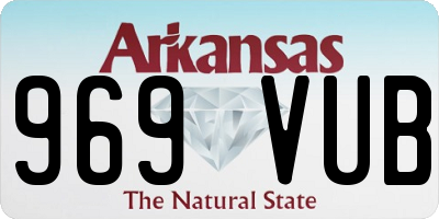 AR license plate 969VUB