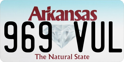 AR license plate 969VUL
