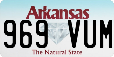 AR license plate 969VUM