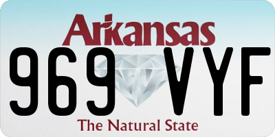 AR license plate 969VYF