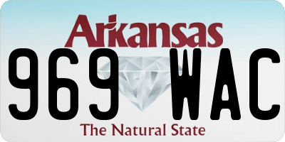 AR license plate 969WAC