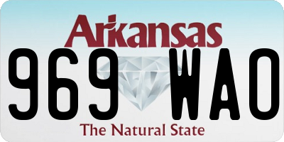 AR license plate 969WAO