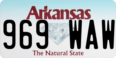 AR license plate 969WAW