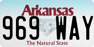 AR license plate 969WAY
