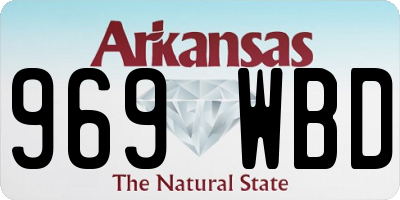 AR license plate 969WBD