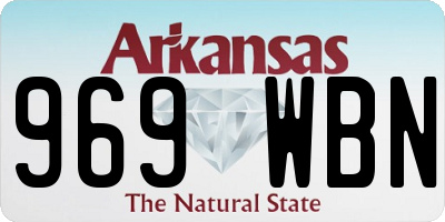AR license plate 969WBN