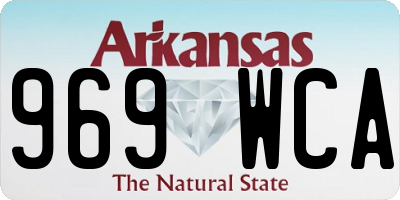 AR license plate 969WCA