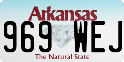 AR license plate 969WEJ