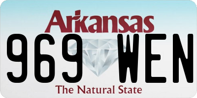 AR license plate 969WEN