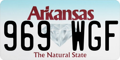AR license plate 969WGF