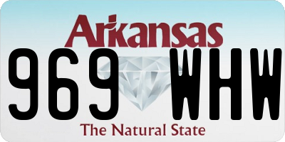 AR license plate 969WHW
