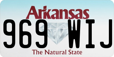 AR license plate 969WIJ