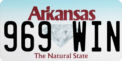 AR license plate 969WIN