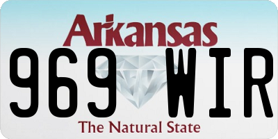 AR license plate 969WIR