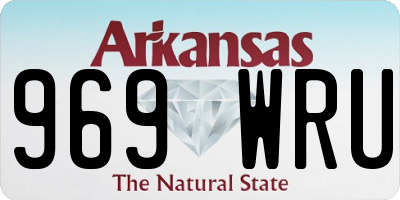 AR license plate 969WRU