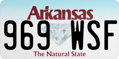 AR license plate 969WSF