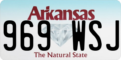 AR license plate 969WSJ
