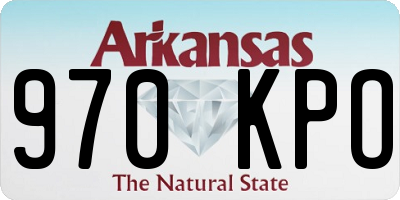 AR license plate 970KPO