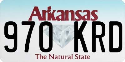 AR license plate 970KRD