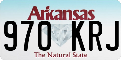 AR license plate 970KRJ