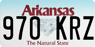 AR license plate 970KRZ