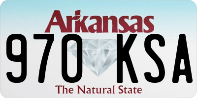 AR license plate 970KSA