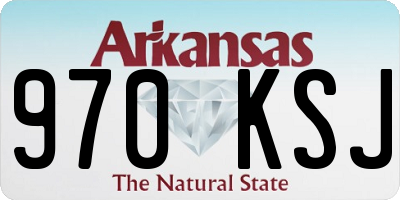 AR license plate 970KSJ
