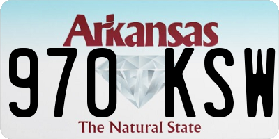 AR license plate 970KSW