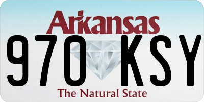 AR license plate 970KSY