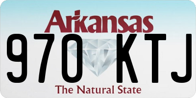 AR license plate 970KTJ