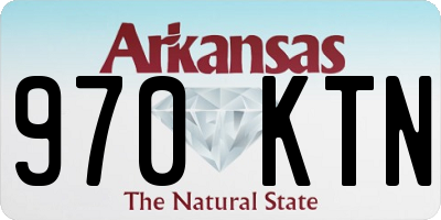 AR license plate 970KTN