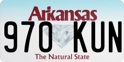AR license plate 970KUN