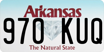 AR license plate 970KUQ