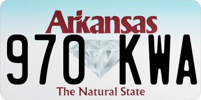 AR license plate 970KWA
