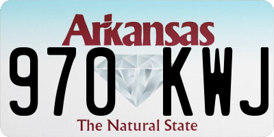 AR license plate 970KWJ