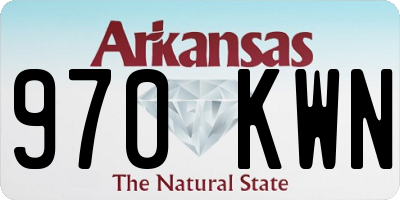 AR license plate 970KWN