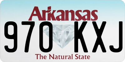 AR license plate 970KXJ