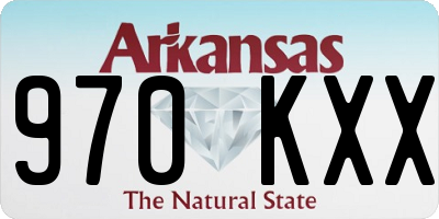 AR license plate 970KXX
