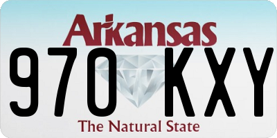 AR license plate 970KXY