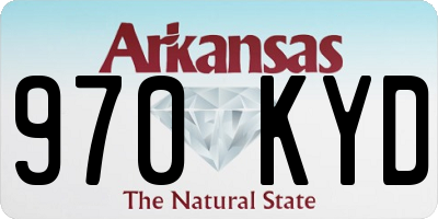 AR license plate 970KYD