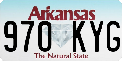AR license plate 970KYG