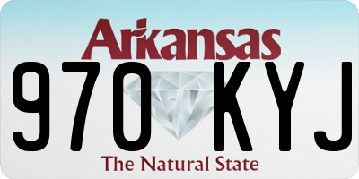 AR license plate 970KYJ