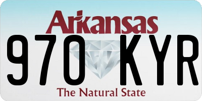 AR license plate 970KYR