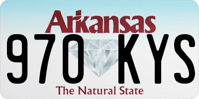 AR license plate 970KYS